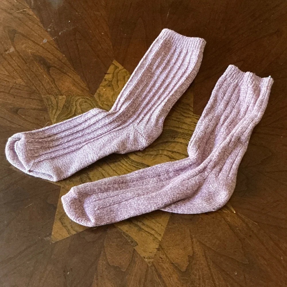 Pink Ribbed Socks - Picture 2 of 2